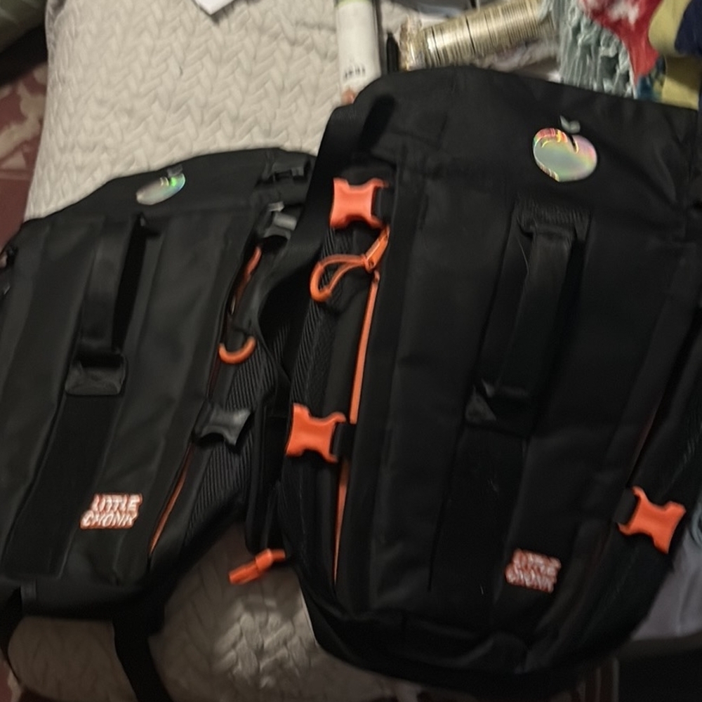 Sliver And Black and Orange Men's Backpack